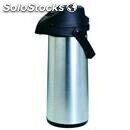 Steel isothermal jug with internal glass