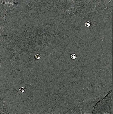 Stein Wandverkleidung schwarz mit swarosvskis. Referenz: Decoro Ardosia Nero - Foto 3