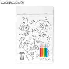 Stickers aimantés à colorier blanc MIMO9229-06