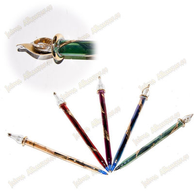 Stift glas handwerker - gravierter floral-varios farben 19 cm
