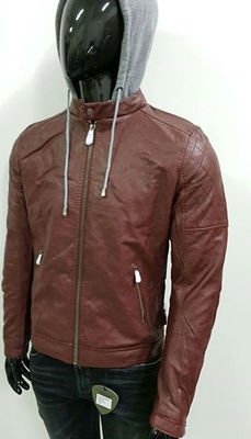 Stock de jaqueta de couro sintético para homen
