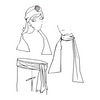 Stock foulard multiuso, sciarpa, cintura o fascia per la testa, lungh. 2 metri