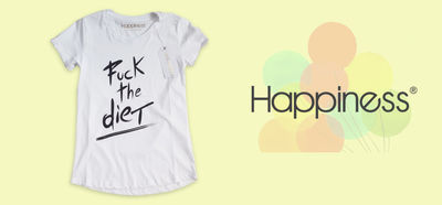 stock HAPPINESS t-shirt uomo donna lotto 500pz - prezzo 6€