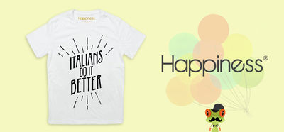 stock HAPPINESS t-shirt uomo donna lotto 500pz - prezzo 6€ - Foto 5