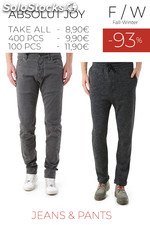 Stock jeans and pants man absolut joy f/w