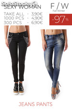 Stock jeans and pants woman sexy woman f/w