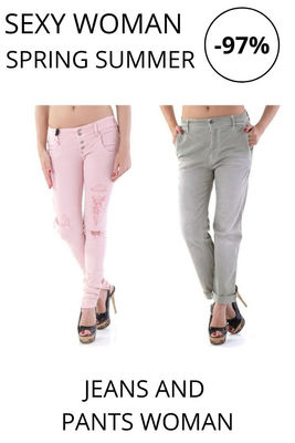 Stock jeans and trousers for women sexy woman