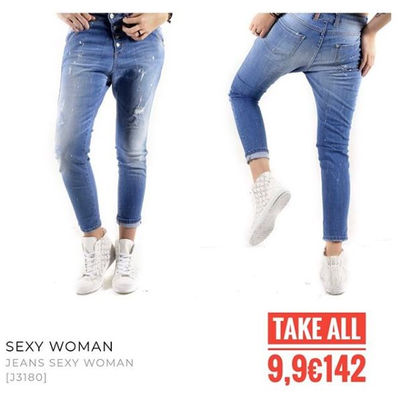 Stock Jeans Woman Sexy Woman
