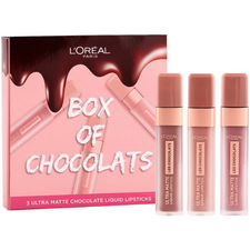 Stock l&#39;oreal box of chocolates ultra-matte liquid lip giftset