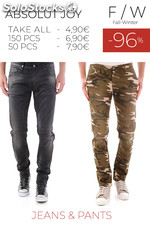 Stock man&#39;s jeans and pants absolut joy f/w