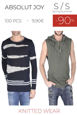 Stock man&#39;s knitwear and sweatshirts absolut joy s/s
