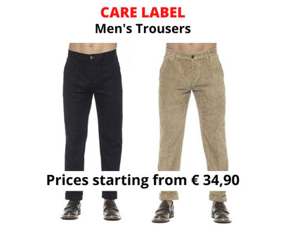 Stock men&#39;s trousers care label