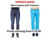 Stock pantaloni uomo versace jeans