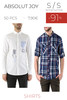 Stock shirts for man absolut joy s/s