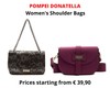 Stock shoulder bags woman pompei donatella