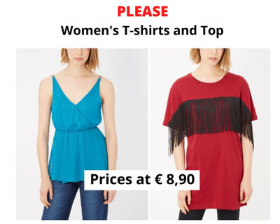 Stock t-shirt e top donna please