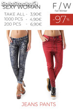 Stock woman jeans and pants sexy woman f/w