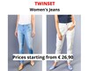 Stock women&#39;s jeans twinset