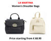 Stock women&#39;s shoulder bags la martina