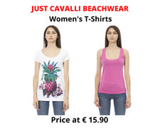 Stock women&#39;s t-shirts just cavalli beachwear