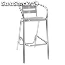 Stool with armrests-mod. all08- 28 x 1.8 mm anodised aluminium frame-aluminium