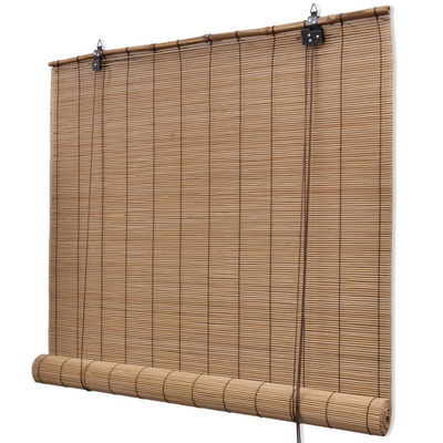Store enrouleur bambou brun 120 x 220 cm