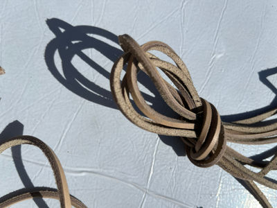 Stringhe, Lacci in cuoio naturale per calzature da 120/130 CM - Foto 2