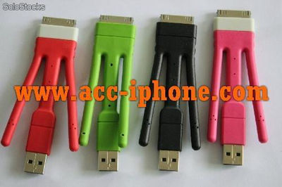 Strong various colors braided fabric usb cable for iphone 5 - Foto 2