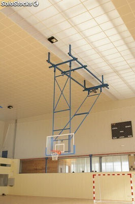 Structural Basketball Backstops Set to the Ceiling