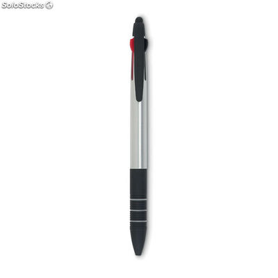Stylo bille stylet 3 couleurs argent MIMO8812-14