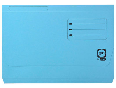 Subcarpeta cartulina elba din a4 con solapa y bolsa pack de 25 unidades azul - Foto 2
