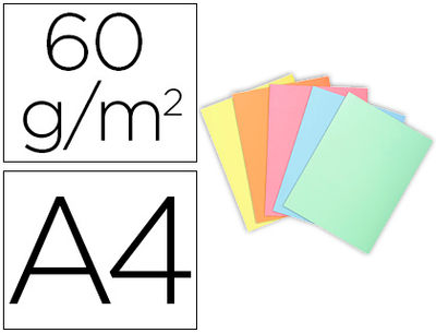 Subcarpeta cartulina exacompta din a4 paquete de 100 unidades colores pastel
