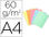 Subcarpeta cartulina exacompta din a4 paquete de 100 unidades colores pastel - 1