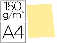 Subcarpeta cartulina gio din A4 amarillo pastel 180 g/M2