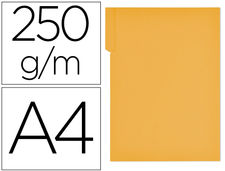 Subcarpeta cartulina gio din A4 pestaña derecha 250 g/M2 amarillo
