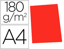 Subcarpeta cartulina gio din A4 rojo pastel 180 g/M2