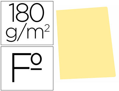 Subcarpeta cartulina gio folio amarillo pastel 180 g/M2