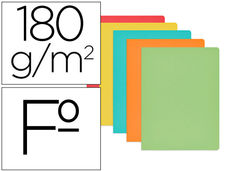 Subcarpeta cartulina gio folio colores pasteles surtidos 180 gr/M2 paquete de 50