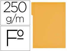Subcarpeta cartulina gio folio pestaña derecha 250 g/M2 amarillo