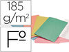 Subcarpeta cartulina liderpapel folio colores surtidos paquete de 25 unidades