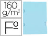 Subcarpeta liderpapel folio azul tres uñeros plastificada 160G/M2