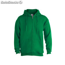 Sudadera adulto con capucha y cremallera verde