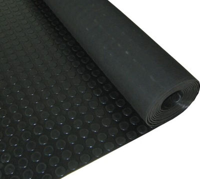 Suelo o pavimento de círculos negro de 3 mm por rollo 1 x 15 m (15 m2)