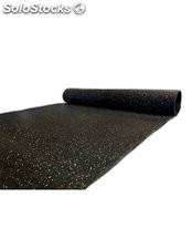 Suelo para gimnasio sport negro epdm - rollo 10mm c/negro 1.25 alto x 6mt