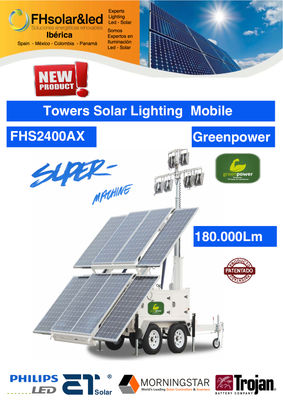 Super torre solar / torre de iluminação solar / 180.000LM