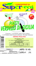 Supereco - washing up liquid, verdello (lemon) of sicily - 10 kg - equal to 40
