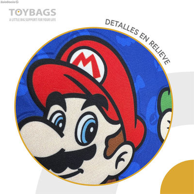 SuperMario School Backpack Mario et Luigi Double Compartiment + Toybags 360º - Photo 5