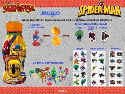 Surprise drinks Spider-man fraise ou multifruit 300 ml - Photo 2