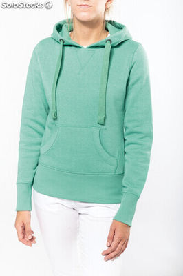 Sweatshirt de senhora com capuz em poliéster/algodão - Foto 2