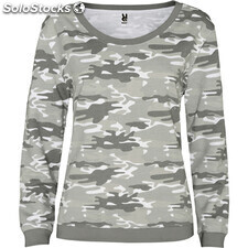 Sweatshirt malone woman s/l grey camouflage ROCF103203233